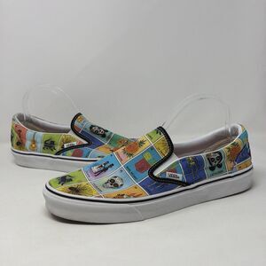 Vans Loteria Don Clemente Dia De Los Muertos Classic Slip On Womens 12 Mens 10.5